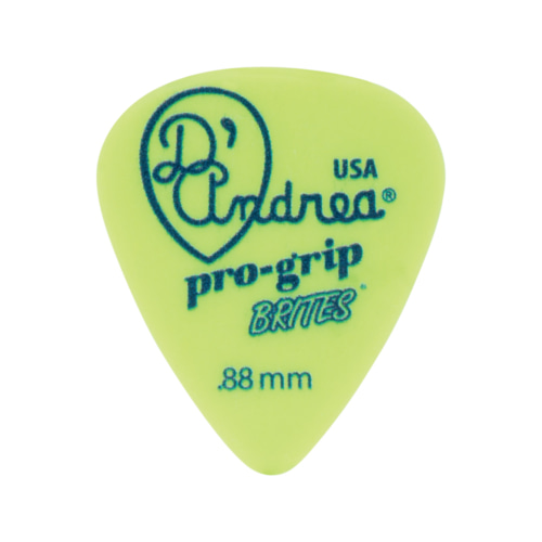 D&#039;andrea 디안드레아 프로 그립 브라이트 기타 피크 0.88mm
